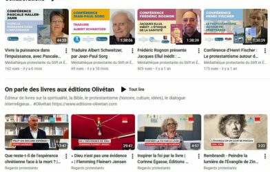 Les éditions Olivétan sur Youtube